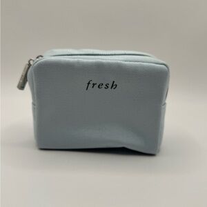 fresh Light Blue Canvas Cosmetic Pouch